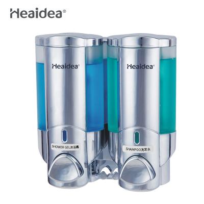 China Heaidea new design automatic touchless double soap dispenser kitchen 200ml *2 bathroom waterproof double soap dispenser for sale