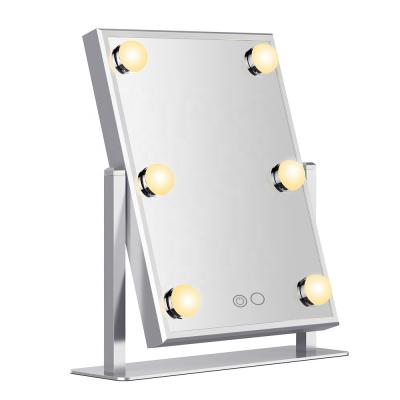 China Metal Hollywood Led Mirror Light With 6 Led Bulbs 360 Degree Rotation Make Up Led Mirror Light for sale