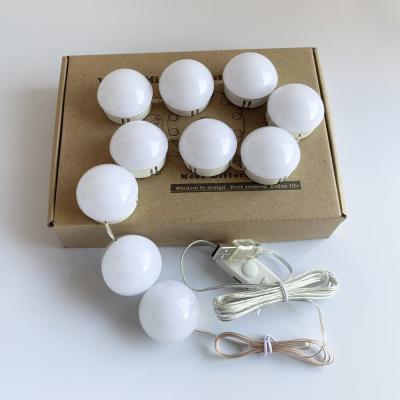 China PC Hollywood Led Vanity Mirror Bulb 10 Bulbs DIY Kit Makeup Light With Led Makeup Mirror Bulbs for sale