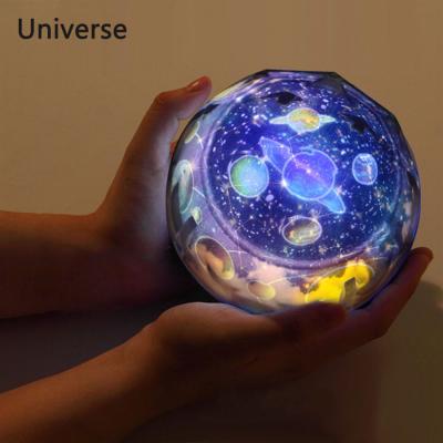 China Colorful Light Starry Planet Night Sky Projector Earth Universe LED Magic Lamp Rotate Star Kids Baby Christmas Flashing Gift for sale