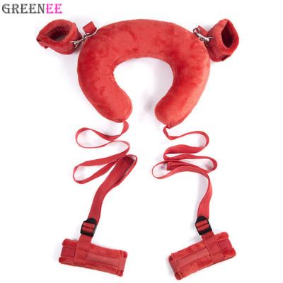 China Nylon+Velour Nylon+Velour Fetish Bondage Flirt Chain Couples Rest Toy Collar Set Sponge Bondage Flirt Alternative for sale