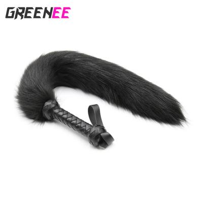 China For Couples For Couples PU Leather Fox Tail Spanking Whip For Cosplay for sale