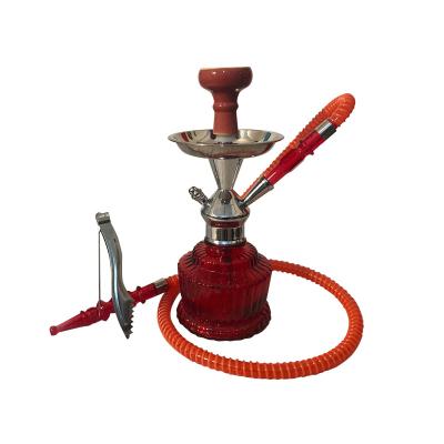 China Durable High Quality Hookah New Aluminum Zinc Alloy Shisha Glass Pots Hookah With Metal Cage for sale