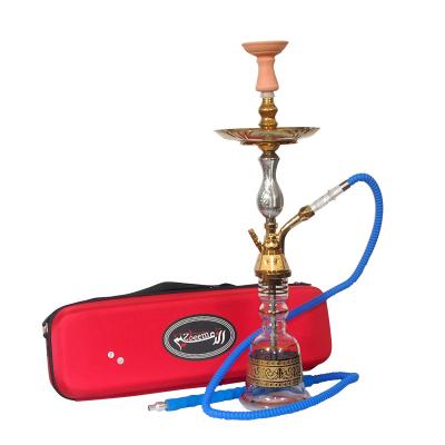 China Durable Modern Design Portable Zinc Alloy Plated Golden Color Egyptian Khalil Mamoon Shisha Hookah for sale