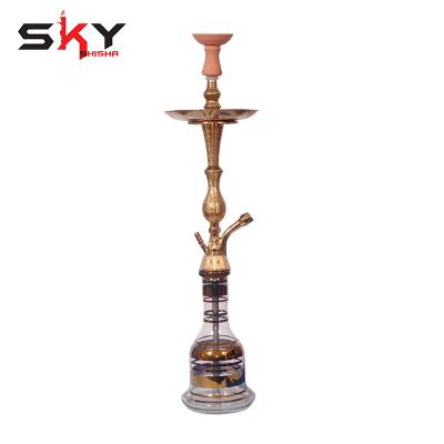 China Durable Customizable Arabic Hookah Set Glass Hookah Shisha Single Pipe Hookah Shesha Chicha for sale