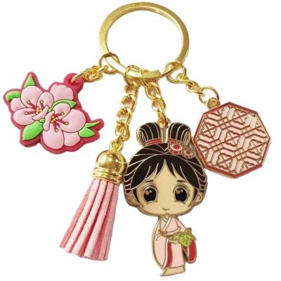 China Wholesale Custom 3d sublimation printing zinc alloy metal key chain from metal manufacturer for sale