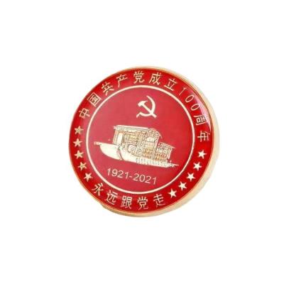 China Europe Logo Letterpress Printing Metal Casting Custom Cheap High Quality Pin Badge for sale