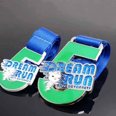 China Non-profit organizations sports competition marathon medal souvenir brass zinc alloy material electroplating color optional for sale