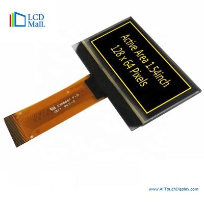 China High Quality 128x64 TFT 1.54 Inch OLED 1.54 Inch Display Yellow Module for sale