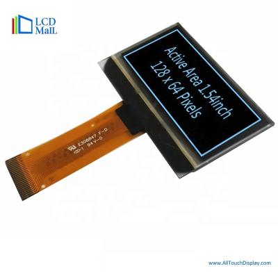 China Custom OLED Blue Screen FPC 24 Pin 1.54 Inch OLED Display 128x64 Without Backlight 1.54 Inch for sale