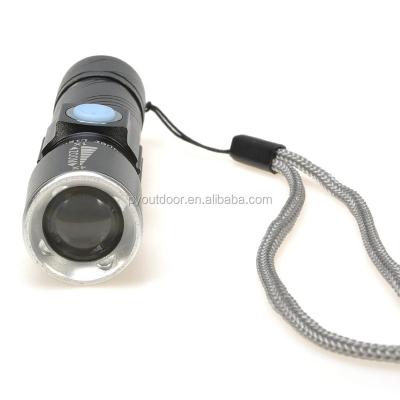 China 3 Mode Industrial Zoomable Flashlight High Power Led USB Rechargeable Mini Flashlight for sale