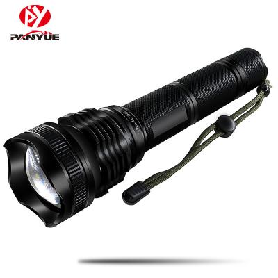 China Rechargeable Camping 5000LM XHP50 LED Flashlight Zoomable 5 Modes Flashlight Shooting Diving 1000m Working Distance for sale