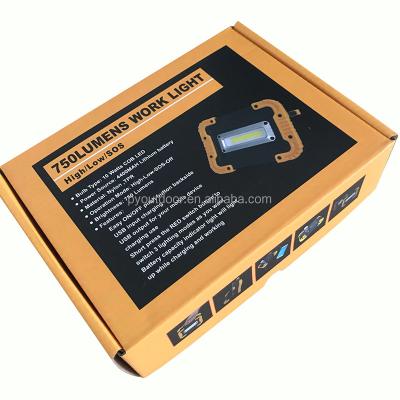 China New 10W 2021 ABS COB LED Flood Light 750LM LED Work Lamp Emergency Power Bank Rechargeable Portable Camping Hunting Lantern for sale