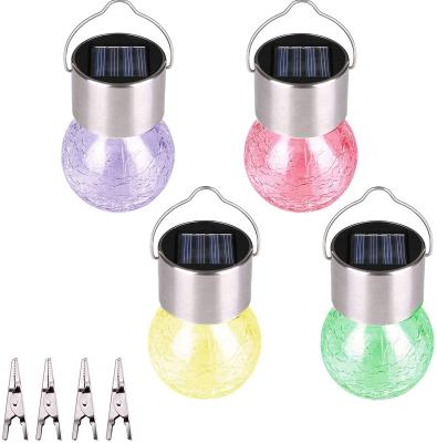 China Garden RGB Led Hanging Light Ip65 Solar Lights Waterproof Solar Powered Hanging Lights For The Yard for sale