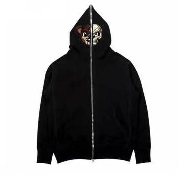 China Custom Face Wholesale Design Full Face Anti-wrinkle Zipper Men's Oversized Drop Shoulder Hoodie for sale