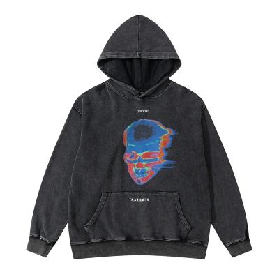 China Wholesale Custom Logo Hoodie Acid Washed Oversized Bulk Hoodies Streetwear Anti-wrinkle Hoodie for sale