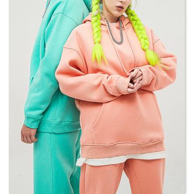 China 330g Tracksuits Solid Color Hoodie Men Running Heavy Unisex Oversized Heavy Tech Anti-Wrinkle Shear Pro Club Hoodies for sale