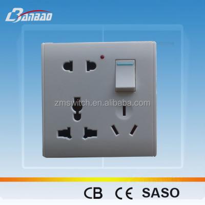 China Modern Universal 8 Pin Switch Socket PC Hardware 13A Clamshell Design Residential/General Purpose Market For Bangladesh, Middle East for sale