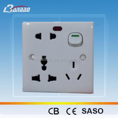 China 1gang 8 Pin 13A Residential/General Purpose Universal Switch Socket Market for Bangladesh, Middle East for sale