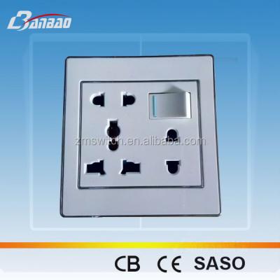 China 1gang 7pin residential/general purpose multi socket for sale