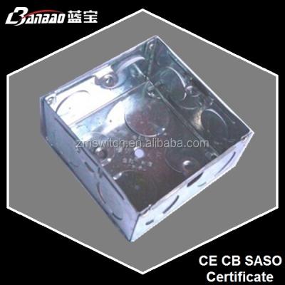 China Wall Mounted Box Iron Galvanize Switch Socket Box With UK Standard for sale