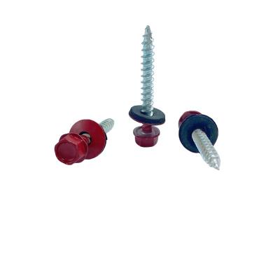 China Round Hexagon Hexagon Head Self-Drilling Roof Self-Tapping Wood Screws With Gasket Paint Self-Tapping Wood Screws for sale