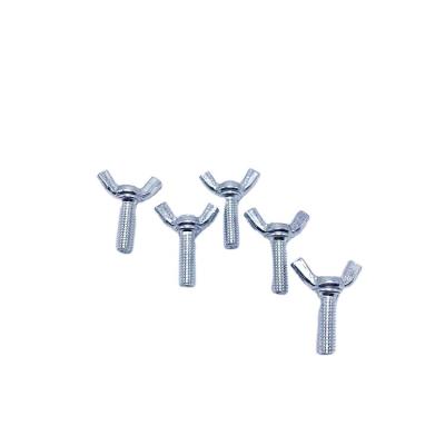 China Round Fender Bolts Butterfly Bolt Zinc Plating Plus Wing Nuts Hand Tightening Butterfly Shaped Claw Screws for sale