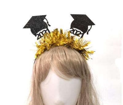 China Party Decoration Graduation Headband Cap Graduate Headband Graduate Ribbon Ribbon Gold Doctoral for Graduation Party Decoration for sale