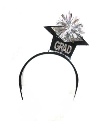 China Black 2022 Party Decoration Graduation Headband Cap Headband Graduate Graduate Headband For Graduation Party Decoration for sale