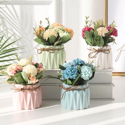 China Festival decoration selection simulation European-style plant potted flower pot containing ornaments decoration creative home office wedding gift for sale