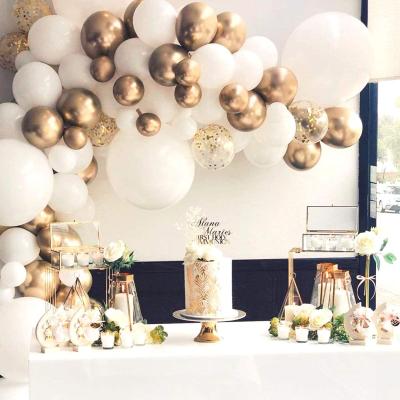 China Festival Decoration Pick Balloon Arch Gold Balloons Gold Confetti Wedding Balloons For Wedding Party Decorations for sale