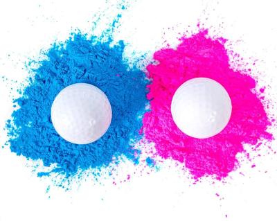 China Festival Decoration Pick Baby Gender Reveal Exploding Golf Balls Pink And Blue Set For Boy Or Girl Gender Reveal Party for sale