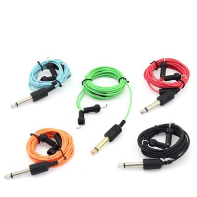 China Tattoo Machine RCA Cut Cord Kissure 2.4m Line Silicone Tattoo Hook Clips Tie Cable For Tattoo Coil Machine Power Supply for sale