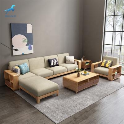 China Wholesale Solid Wood Corner Sofa Bed Living Room Furniture Sofa Bed Note Fabric 4 Seaters Sofa With High Quality for sale