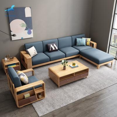 China Wholesale Nordic Style Sofa Bed Comfortable Sofa Bed Furniture Blue Color I Shaped Sofa for sale