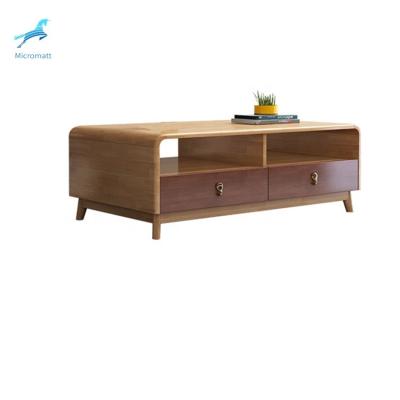 China wholesale furniture 2 color log storage drawers 2 drawers Japanese style solid wood coffee table living room 2 drawers for sale