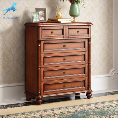 China Factory direct supply American furniture style coffee color environment living room solid wood cabinet for sale