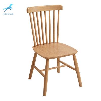 China Hot Selling Japanese Style Home Furniture Solid Wood Windsor Dining Room Wood Chair Natural Color in Low Price for sale