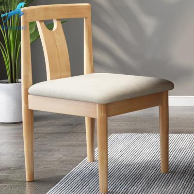 China 2020 Hot Selling Solid Wood Style Comfortable Creative Color Log Solid Wood Dining Chair Dining Chair for sale