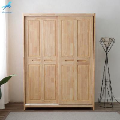 China 2020 new style solid wood solid wood bedroom furniture log bedroom furniture wholesale solid wood four door storage cabinet color customizable for sale