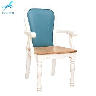 China Wholesale Mediterranean Style Color Study Room Solid Wood Customizable White Simple Wooden Chair for sale