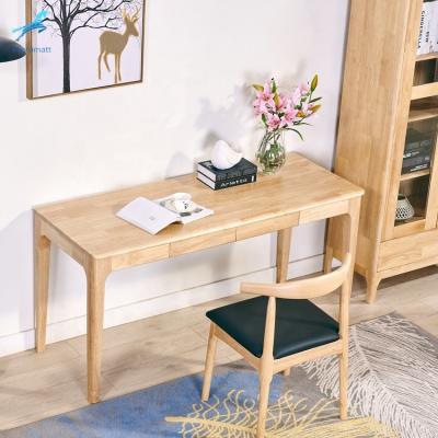 China Factory sale hot creative light color bedroom furniture 1.2m solid wood solid wood computer durable wooden table for sale