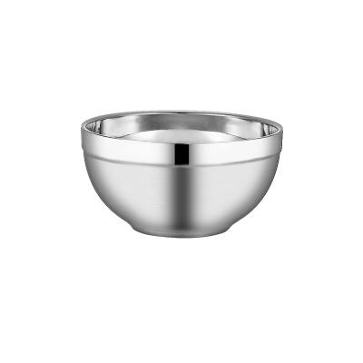 China Sustainable Heat Insulated Stainless Steel Bowl Double Wall Bowl Universal Mixing Bowl for sale