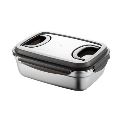 China New Design Stainless Steel Sustainable Lunch Bento Box Food Storage Container With PP Lid for sale