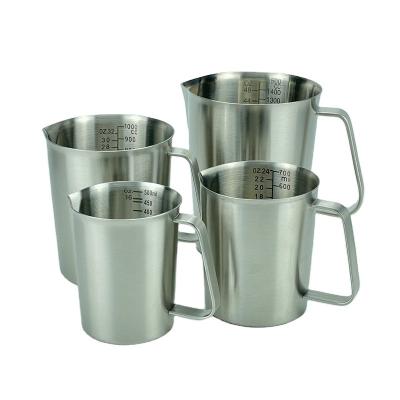 China Sustainable Stainless Steel Measuring Cup And Spoons Set Accessories Frothing Jug For Coffee Latte for sale