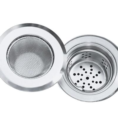 China Sustainable Wholesale Stainless Steel Prevent Clogging Thick Floor Drain Mesh Kitchen Sink Strainer for sale