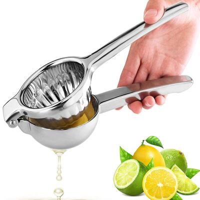 China Viable Orange Silicone Lime Juicer Dough Lemon Handheld Juicer 304 Stainless Steel Manual Fruit Squeezer Kitchen Tools Accessories for sale