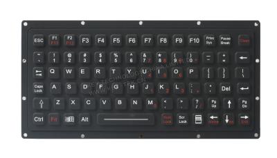 China Black Rubber Material Military Panel Mount Keyboard With Oem And Fn Keys for sale