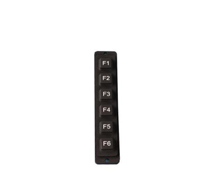 China IP67 Waterproof 6 Keys Military Silicone Matrix Keypad for sale