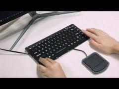 IP67 Silicone Rubber Military Keyboard PS2 USB With 400DPI Touchpad